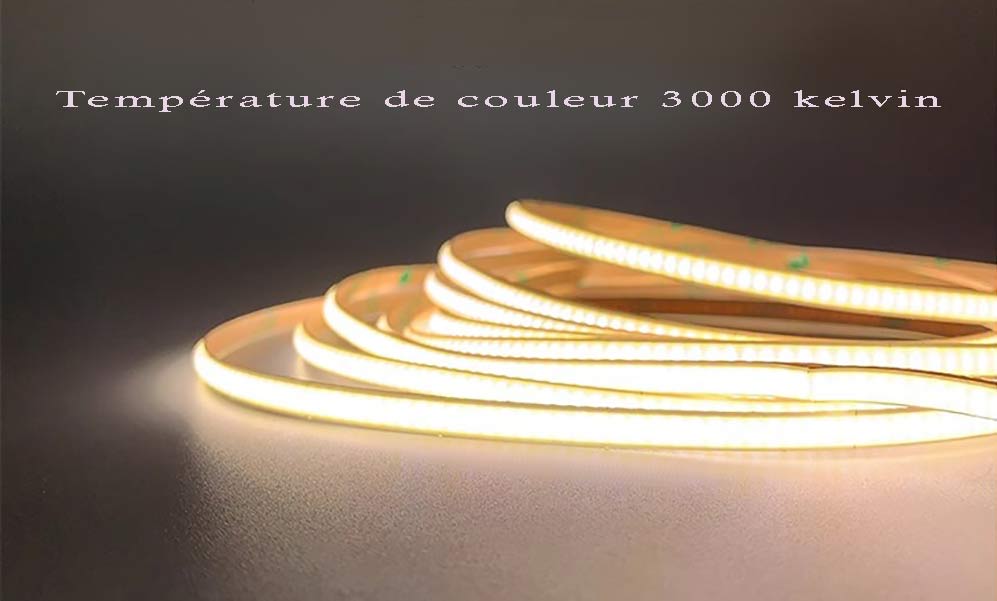 Stripe LED COB couleur blanc chaud